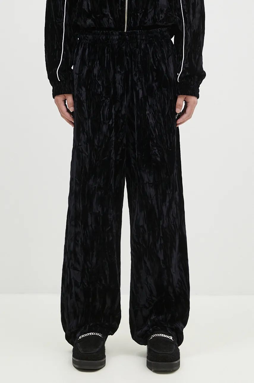 Спортни панталони Martine Rose Wide Leg Trackpant Velour Sweatpants Черно | 165WF04001, 0