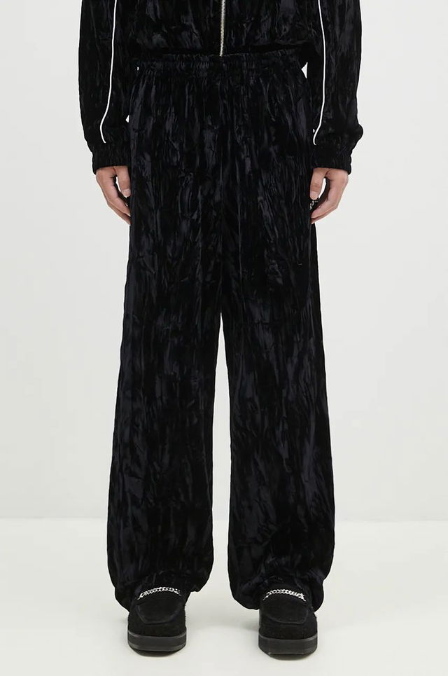 Wide Leg Trackpant Velour Sweatpants