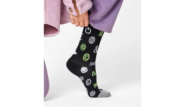 Чорапи Happy Socks Ctrl Alt Del 3/4 Crew Черно | ATCAD14-9300, 2