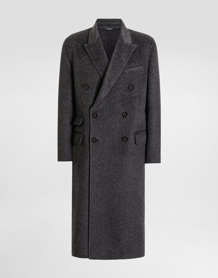 Палта Dolce & Gabbana Dolce & Gabbana Double-breasted Wool and Cashmere Coat Сиво | G052NTGJ749S8291