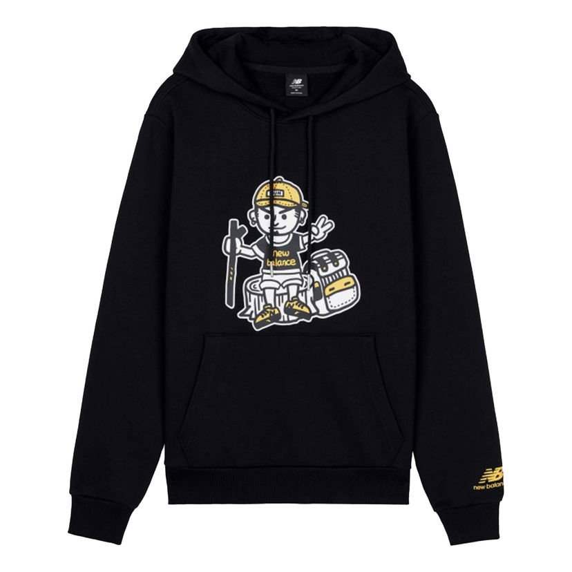 Суитчър New Balance Hiking Graphic Hoodie Черно | AMT03339-BK