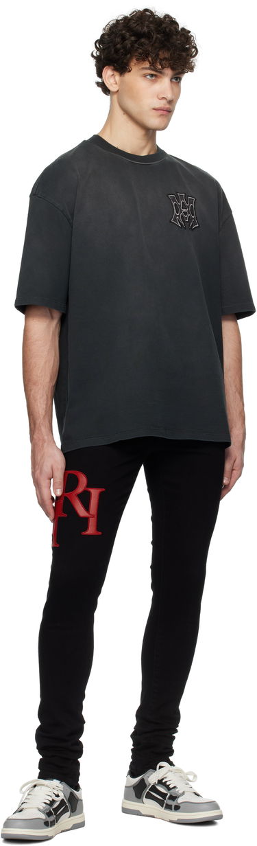 Дънки AMIRI Skinny Jeans With Staggered Logo Черно | AMDNSY1114, 3