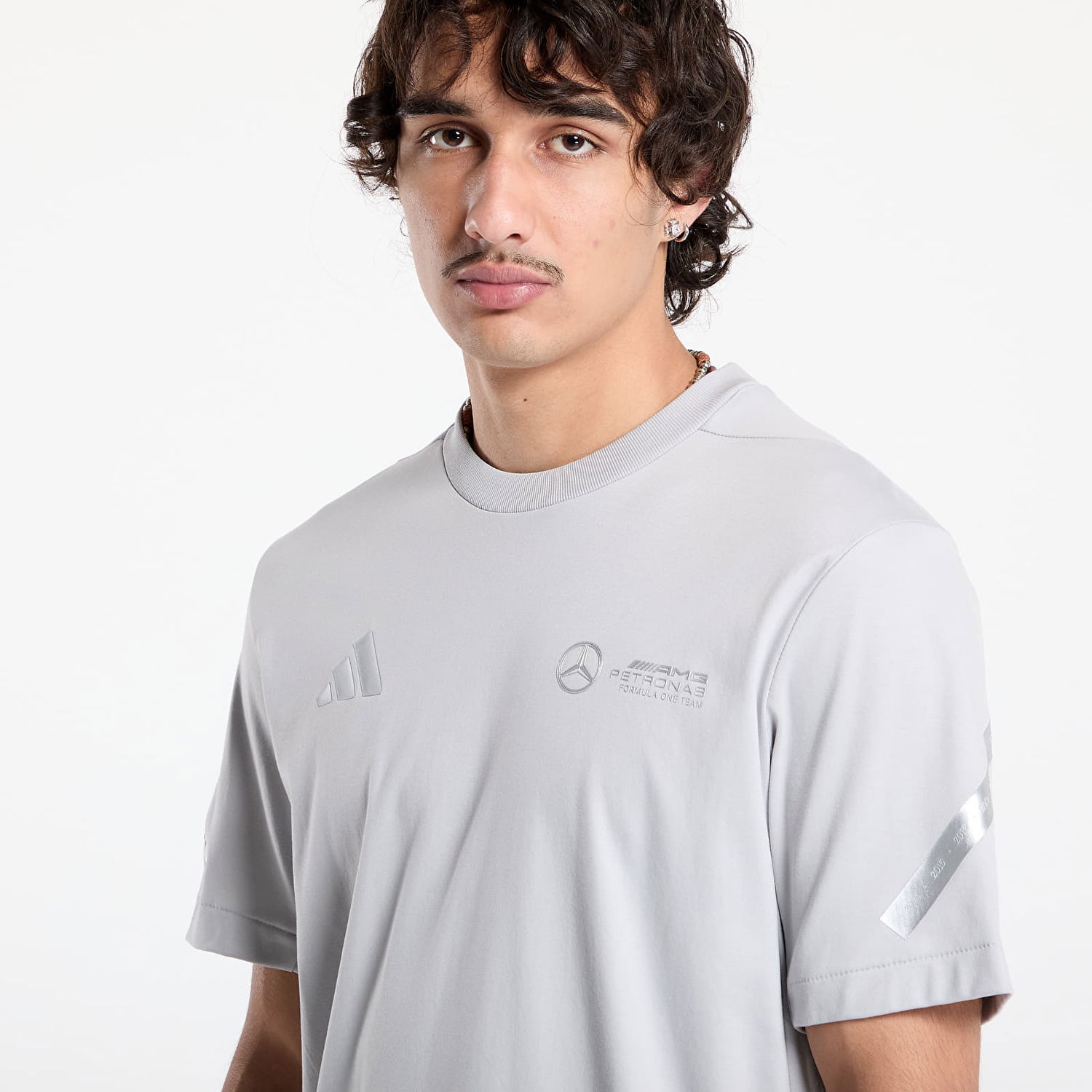 Тениска adidas Performance adidas x Mercedes AMG Silver Tee Сиво | JW3481, 1