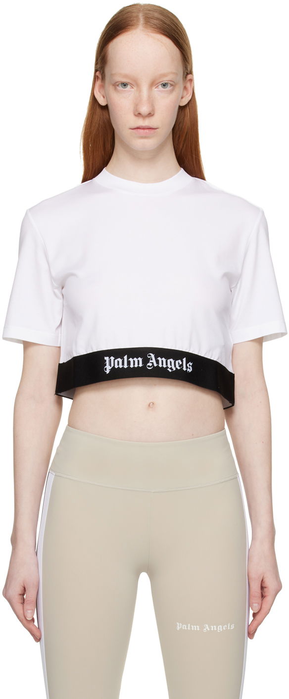 Тениска Palm Angels White Tape Бяло | PWAA051C99JER0010101, 0