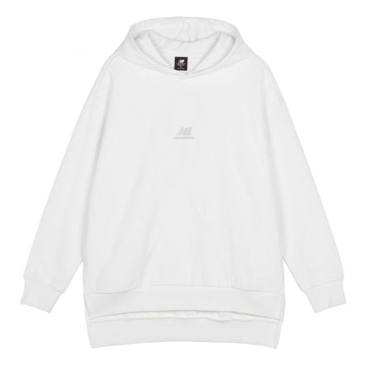 Суитчър New Balance Logo Print Hoodie Бяло | WT11541-SST