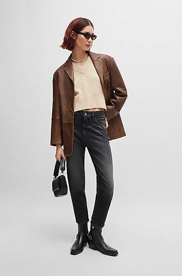 Дънки BOSS Mom Fit Comfort Stretch Jeans Черно | 50519927, 1