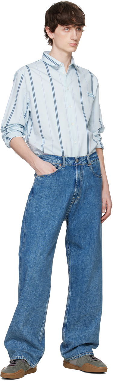 Риза MAISON KITSUNÉ Maison Kitsuné Relaxed Shirt Синьо | MM00403WC5029, 4