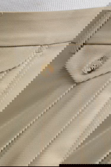 Панталони MAISON KITSUNÉ Double Pleated Wide High Waist Pants Бежово | PW01106WT3019, 3