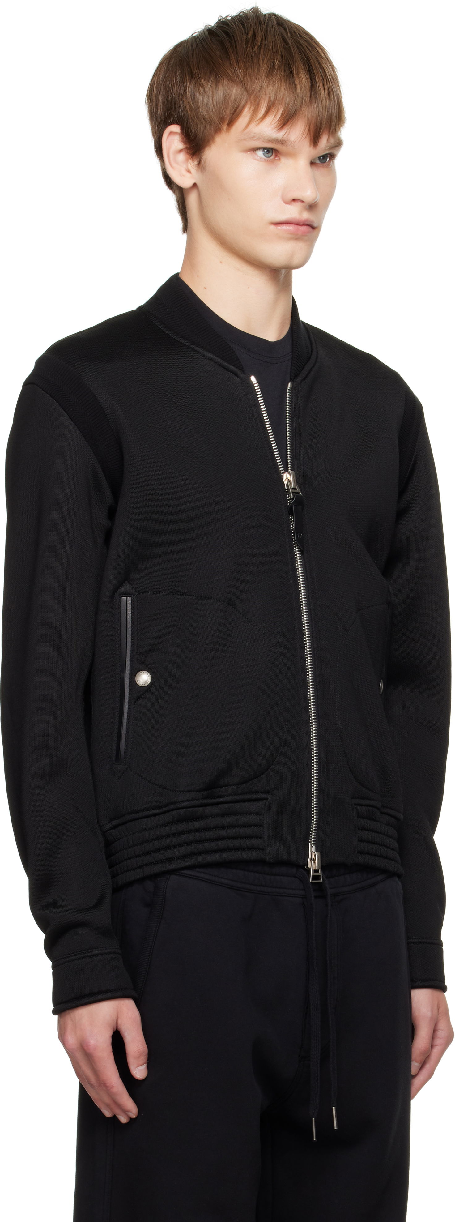 Яке бомбър Tom Ford TOM FORD Cotton Viscose Bomber Jacket Черно | JZL019-JMC081, 1