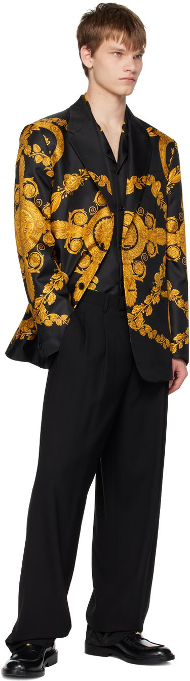Риза Versace Baroque Print Pyjama Shirt Черно | 1005376 1A06980, 3