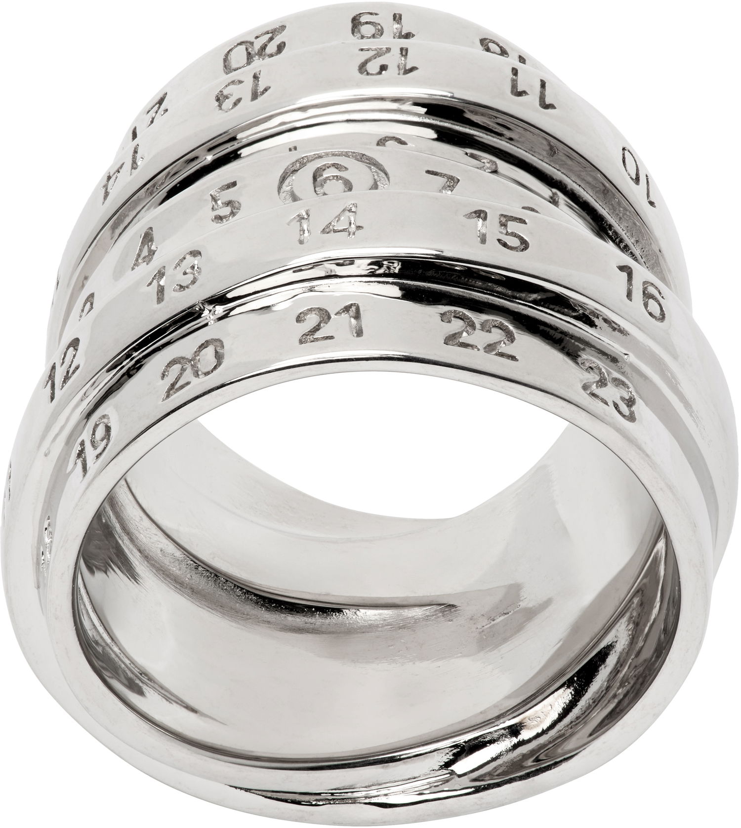 Пръстен Maison Margiela MM6 Maison Margiela Silver-Tone Numeric Ring Металик | SM6UQ0102 P6627, 1