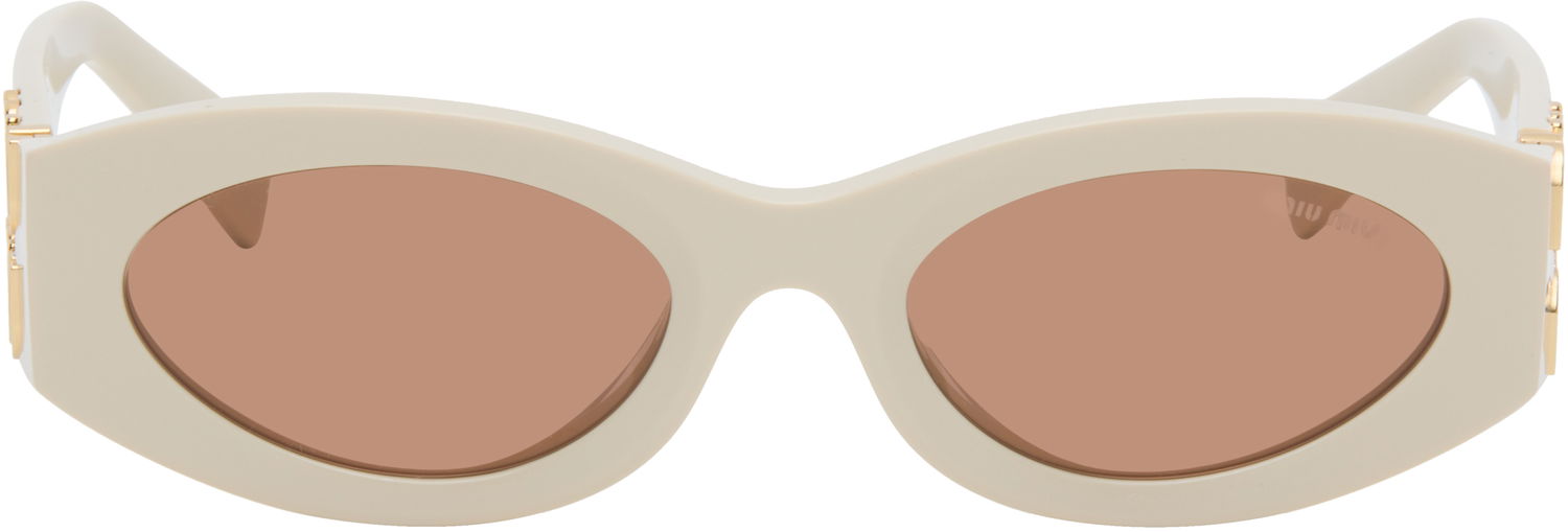 Слънчеви очила Miu Miu Miu Glimpse Curved-Frame Sunglasses Бежово | 0MU 11WS 8056262510360, 0