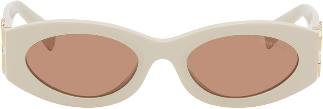 Miu Glimpse Curved-Frame Sunglasses