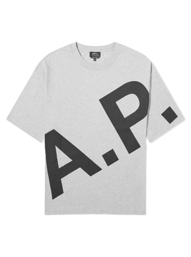 Тениска A.P.C. Cory All Over Logo T-Shirt Сиво | COFBT-M26341-PLA