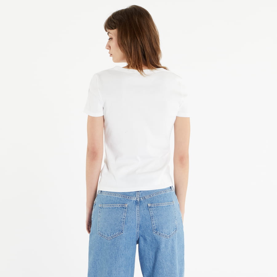 Тениска GAP V-SS Rib Tee V2 Global Бяло | 635864-01, 1