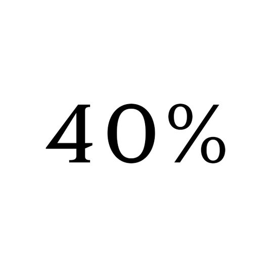 40 % off